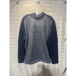 Vortex Fleece Lined‎ Sweatshirt Hoodie Men's Size Large Pockets Blue Gray